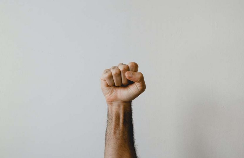 Photo of a raised fist
