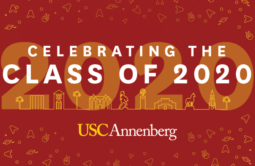 Commencement graphic with words "celebrating the class of 2020"