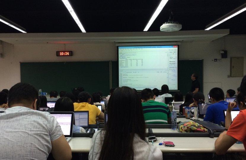A class at the University of Michigan-Peking University Joint Institute.