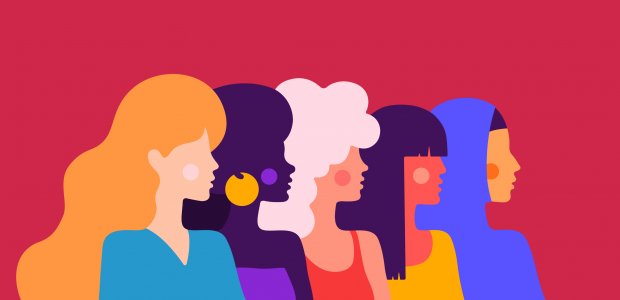 Illustration of many different women